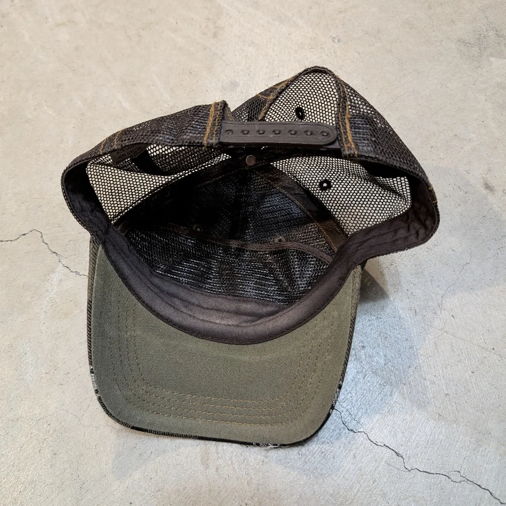 Von Dutch Plaid Green Black Trucker Hat - Picture 4 of 4